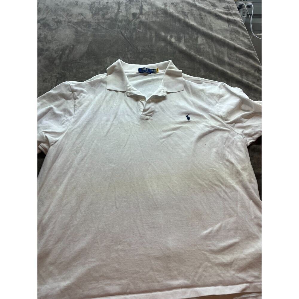 Polo RALPH LAUREN BIG & TALL WHITE 3XB Polo Men's‎ Shirt